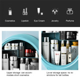 Bathroom Wall-mounted Makeup Organizer Punch-free Large Capacity Jewelry Cosmetic Storage Box Women Skin Care Beauty Rack