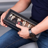 Leatherette Wrist Watch Display Box Organizer Storage Box Watch Holder Jewelry Display Case