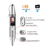 K07 Pen mini Cellphone 0.96" Tiny Screen GSM Dual SIM Camera Flashlight Bluetooth Dialer Mobile Phones with Recording pen