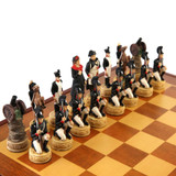Chess Set Luxury Child Intelligence Game Historic Theme of Russian France a War Chess Sets  Only Chess pieces