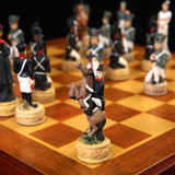 Chess Set Luxury Child Intelligence Game Historic Theme of Russian France a War Chess Sets  Only Chess pieces
