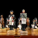 Chess Set Luxury Child Intelligence Game Historic Theme of Russian France a War Chess Sets  Only Chess pieces