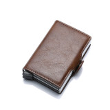 Credit Card Holder Wallet Leather Metal Aluminum Business Bank Card Case CreditCard Cardholder