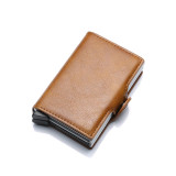 Credit Card Holder Wallet Leather Metal Aluminum Business Bank Card Case CreditCard Cardholder