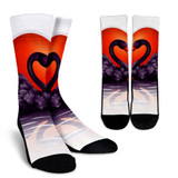 Swan Love Crew Socks - Black