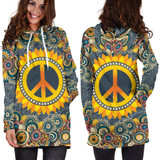 Peace Mandala Hoodie Dress