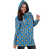 Dog Hearts Womens Hoodie Dress
