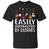 Easily Distracter By Guitar Tshirt