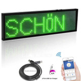 Leadleds 34cm WiFi Car Sign LED Message Board LED Sign Programmable Scrolling for Car Business