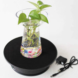 UNTCENT Black Velvet Electric Motorized Rotating Display Turntable with Free Voltage AC Adapter