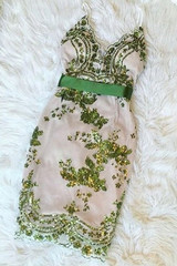 Spaghetti Straps Sequins Short Party Dress