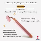 Electric Rose Quartz Roller Slimming Face Massager Lifting Natural Jade Facial Massage Stone Skin Massage Tool Gold Beauty Bar