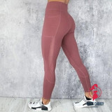 Pocket Solid Sport Yoga Pants High Waist Mesh Sport Leggings Fitness Women Yoga Leggings Training Running Pants Sportswear Women