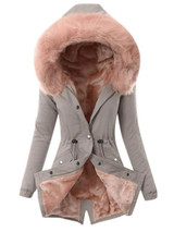 New Parkas Female Women Winter Coat Thickening Cotton Winter Jacket Womens black faux fur Outwear Parkas for Women Winter