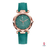 Ladies fashion Korean Rhinestone Rose Gold Quartz Watch Female Belt Watch Women's Watches Fashion Clock Watch Women Watches