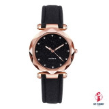 Ladies fashion Korean Rhinestone Rose Gold Quartz Watch Female Belt Watch Women's Watches Fashion Clock Watch Women Watches