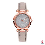 Ladies fashion Korean Rhinestone Rose Gold Quartz Watch Female Belt Watch Women's Watches Fashion Clock Watch Women Watches
