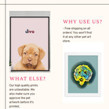 Custom Framed Pet Art 'Daydreams' - Multiple Sizes