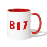817 Area Code Fort Worth - Arlington, Texas Coffee Mug Cup - Red