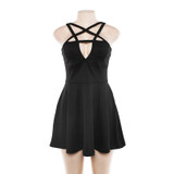 Rock Pentagram Hollow Out Dresses