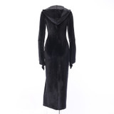 Cross Zipper Long Overcoat