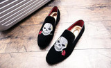 Skull Embroidery Loafers Men