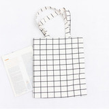 Grid Canvas Tote