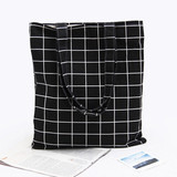 Grid Canvas Tote