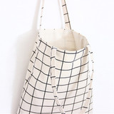 Grid Canvas Tote