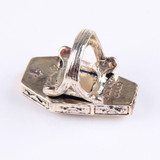 Bat Cross Coffin Ring