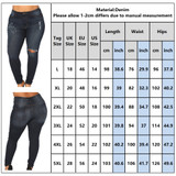 Plus Size High Waist Ripped Jeans