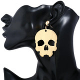 Hiphop Gold Skull Earrings