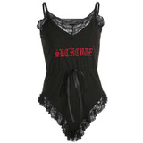 Sexy Lace Letter Bodysuit