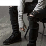 Men's Street Style Ripped Skinny Denim Jeans Men's Street Style Ripped Skinny Denim Jeans