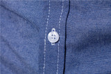Men's Urban Style Long Sleeve Dual Pocket Shirt w/ Biker Stripe Design