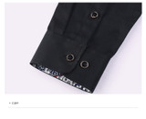 Men's Business Style Slim Fit Solid Square Collar Formal Shirt