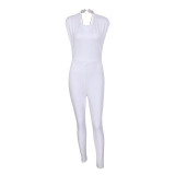 Women's Luxurious Jumpsuit w/ Pearl Chain Finish