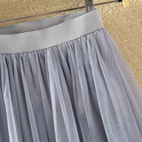 Women's High Waist Tulle Irregular Mesh Skirt
