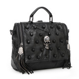 Rivet Tassel Bucket Skull Bag