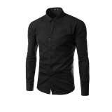 Men's Assorted Single Breasted Long Sleeve Solid Color Formal Shirt