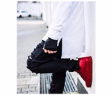 Men's Mid Waist Skinny Stretched Ripped Jeans