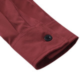 Men's Long Sleeve Formal Shirt w/ Outer Piece and Turn Down Collar