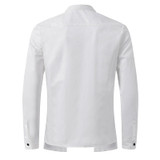 Men's Long Sleeve Formal Shirt w/ Outer Piece and Turn Down Collar