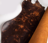 Passion Junetree LEATHER HIDES COW SKINS thick genuine leather about 2mm cowhide yellow brown color changing leather