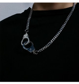 Silver Handcuff Necklace