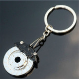 Spinning Brake Rotor Keychain