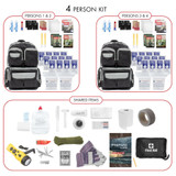 Urban Survival Bug-Out Bag - 4 Person and Water Straw Filter