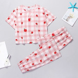 Women's Sleepwear Cute Cartoon Print Short Set Pajamas for Women  Pajama Set Sweet Short Sleeve T Shirts & Shorts Summer Pijama