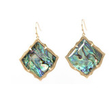 Kite Style Abalone Dangle Earring