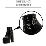 Lacing Buckle Ankle Boots